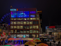 The Christmas market at Werksviertel-Mitte in Munich, Germany, on December 11, 2024, operates from November 14 to December 20, 2024, and off...