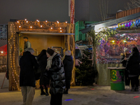 The Christmas market at Werksviertel-Mitte in Munich, Germany, on December 11, 2024, operates from November 14 to December 20, 2024, and off...