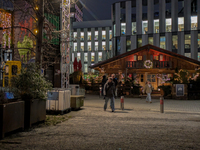 The Christmas market at Werksviertel-Mitte in Munich, Germany, on December 11, 2024, operates from November 14 to December 20, 2024, and off...