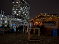 The Christmas market at Werksviertel-Mitte in Munich, Germany, on December 11, 2024, operates from November 14 to December 20, 2024, and off...