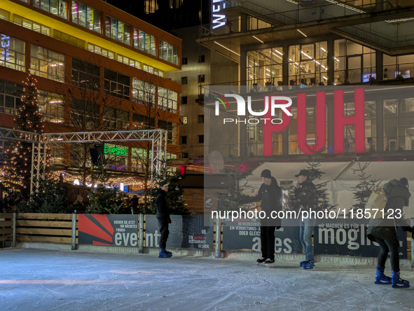 The Christmas market at Werksviertel-Mitte in Munich, Germany, on December 11, 2024, operates from November 14 to December 20, 2024, and off...