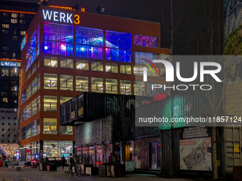 The Christmas market at Werksviertel-Mitte in Munich, Germany, on December 11, 2024, operates from November 14 to December 20, 2024, and off...