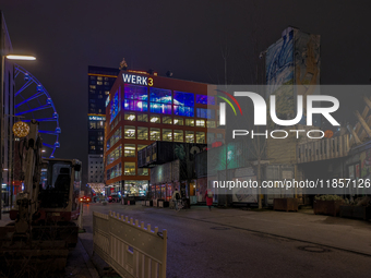 The Christmas market at Werksviertel-Mitte in Munich, Germany, on December 11, 2024, operates from November 14 to December 20, 2024, and off...