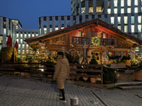 The Christmas market at Werksviertel-Mitte in Munich, Germany, on December 11, 2024, operates from November 14 to December 20, 2024, and off...