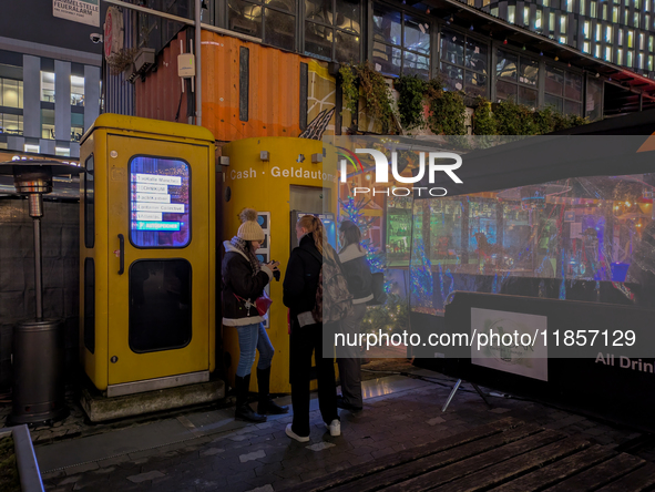 The Christmas market at Werksviertel-Mitte in Munich, Germany, on December 11, 2024, operates from November 14 to December 20, 2024, and off...