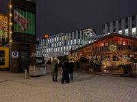 The Christmas market at Werksviertel-Mitte in Munich, Germany, on December 11, 2024, operates from November 14 to December 20, 2024, and off...