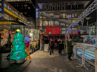 The Christmas market at Werksviertel-Mitte in Munich, Germany, on December 11, 2024, operates from November 14 to December 20, 2024, and off...