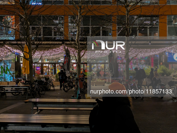 The Christmas market at Werksviertel-Mitte in Munich, Germany, on December 11, 2024, operates from November 14 to December 20, 2024, and off...