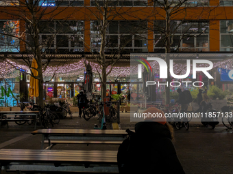 The Christmas market at Werksviertel-Mitte in Munich, Germany, on December 11, 2024, operates from November 14 to December 20, 2024, and off...