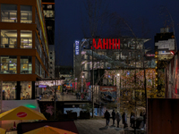 The Christmas market at Werksviertel-Mitte in Munich, Germany, on December 11, 2024, operates from November 14 to December 20, 2024, and off...