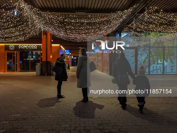 The Christmas market at Werksviertel-Mitte in Munich, Germany, on December 11, 2024, operates from November 14 to December 20, 2024, and off...