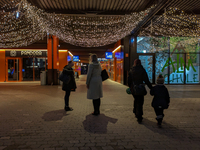 The Christmas market at Werksviertel-Mitte in Munich, Germany, on December 11, 2024, operates from November 14 to December 20, 2024, and off...