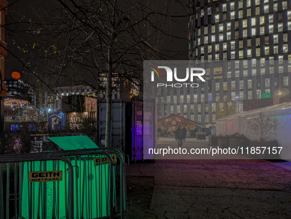 The Christmas market at Werksviertel-Mitte in Munich, Germany, on December 11, 2024, operates from November 14 to December 20, 2024, and off...