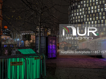 The Christmas market at Werksviertel-Mitte in Munich, Germany, on December 11, 2024, operates from November 14 to December 20, 2024, and off...