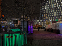 The Christmas market at Werksviertel-Mitte in Munich, Germany, on December 11, 2024, operates from November 14 to December 20, 2024, and off...