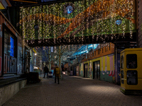 The Christmas market at Werksviertel-Mitte in Munich, Germany, on December 11, 2024, operates from November 14 to December 20, 2024, and off...