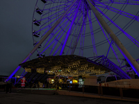 The Christmas market at Werksviertel-Mitte in Munich, Germany, on December 11, 2024, operates from November 14 to December 20, 2024, and off...