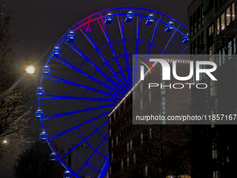 The Christmas market at Werksviertel-Mitte in Munich, Germany, on December 11, 2024, operates from November 14 to December 20, 2024, and off...