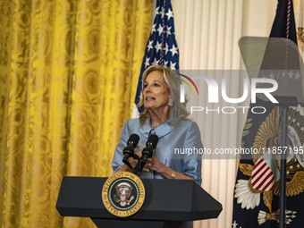 President Joe Biden and First Lady Jill Biden make remarks at the first-ever White House Conference on Women's Health Research in Washington...