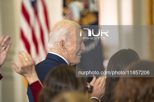 President Joe Biden and First Lady Jill Biden make remarks at the first-ever White House Conference on Women's Health Research in Washington...