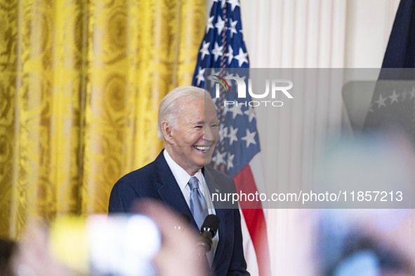 President Joe Biden and First Lady Jill Biden make remarks at the first-ever White House Conference on Women's Health Research in Washington...