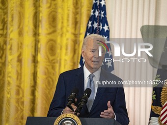 President Joe Biden and First Lady Jill Biden make remarks at the first-ever White House Conference on Women's Health Research in Washington...