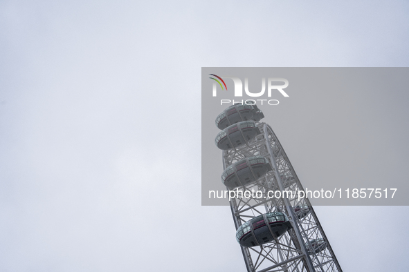 A view of the London Eye, in London, United Kingdom, on December 7, 2024 