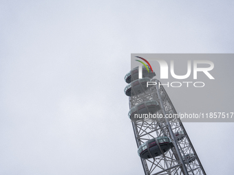 A view of the London Eye, in London, United Kingdom, on December 7, 2024 (