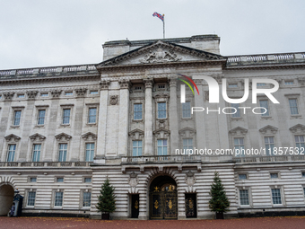 A view of Buckingham Palace, in London, United Kingdom, on December 7, 2024 (