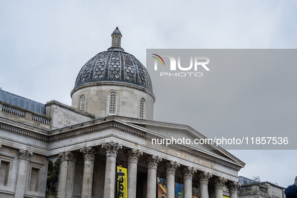 A view of the National Gallery, in London, United Kingdom, on December 7, 2024 