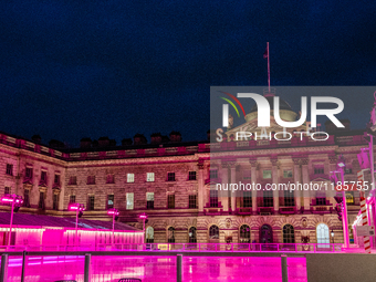 The ice skating rink at Somerset House, in London, United Kingdom, on December 7, 2024 (