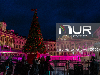 The ice skating rink at Somerset House, in London, United Kingdom, on December 7, 2024 (