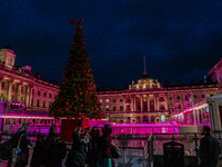 The ice skating rink at Somerset House, in London, United Kingdom, on December 7, 2024 (