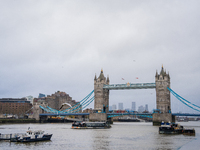 A view of Tower Bridge in London, United Kingdom, on December 8, 2024. (