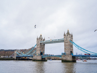 A view of Tower Bridge in London, United Kingdom, on December 8, 2024. (