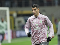 Alvaro Morata participates in the Champions League 2024-2025 match between Milan and Stella Rossa Belgrado in Milano, on December 11, 2024....