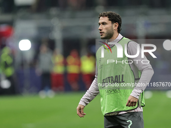 Davide Calabria participates in the Champions League 2024-2025 match between Milan and Stella Rossa Belgrado in Milano, Italy, on December 1...