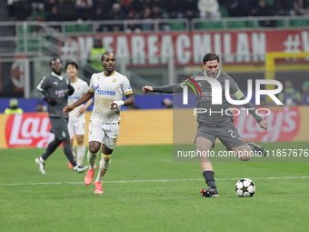 Davide Calabria participates in the Champions League 2024-2025 match between Milan and Stella Rossa Belgrado in Milano, Italy, on December 1...