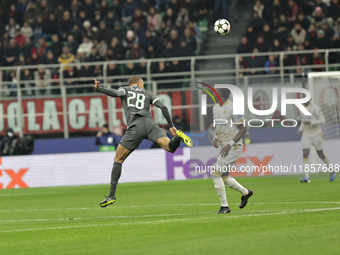 Malick Thiaw participates in the Champions League 2024-2025 match between Milan and Stella Rossa Belgrado in Milano, Italy, on December 11,...