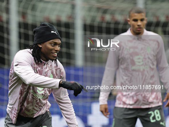 Rafael Leao participates in the Champions League 2024-2025 match between Milan and Stella Rossa Belgrado in Milano, Italy, on December 11, 2...