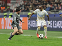 Milson participates in the Champions League 2024-2025 match between Milan and Stella Rossa Belgrado in Milano, Italy, on December 11, 2024....