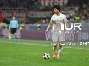 Young-woo Seol participates in the Champions League 2024-2025 match between Milan and Stella Rossa Belgrado in Milano, Italy, on December 11...