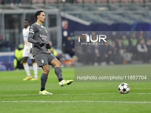 Tijjani Reijnders participates in the Champions League 2024-2025 match between Milan and Stella Rossa Belgrado in Milano, Italy, on December...