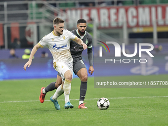 Timi Max Elsnik participates in the Champions League 2024-2025 match between Milan and Stella Rossa Belgrado in Milano, Italy, on December 1...