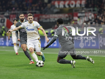 Timi Max Elsnik participates in the Champions League 2024-2025 match between Milan and Stella Rossa Belgrado in Milano, Italy, on December 1...