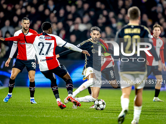 Feyenoord Rotterdam midfielder Antoni Milambo and Sparta Praha forward Albion Rrahmani play during the match between Feyenoord and Sparta Pr...