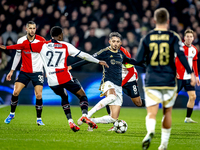 Feyenoord Rotterdam midfielder Antoni Milambo and Sparta Praha forward Albion Rrahmani play during the match between Feyenoord and Sparta Pr...