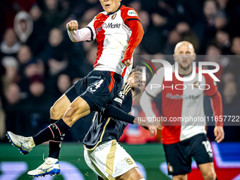 Feyenoord Rotterdam midfielder Inbeom Hwang participates in the match between Feyenoord and Sparta Praha at Stadium De Kuip for the Champion...