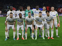 The Stella Rossa Belgrado team plays during the Champions League 2024-2025 match between Milan and Stella Rossa Belgrado in Milano, Italy, o...