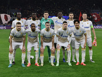 The Stella Rossa Belgrado team plays during the Champions League 2024-2025 match between Milan and Stella Rossa Belgrado in Milano, Italy, o...